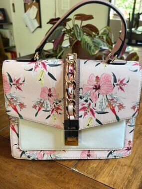 ALDO Glendaa Pink Floral Top Handle Tote Bag
